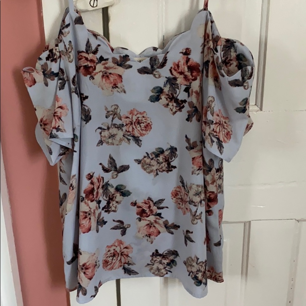Cold Shoulder Floral Top